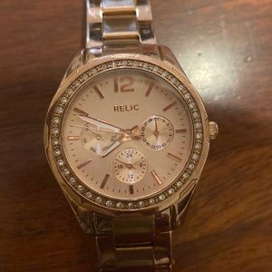 Rose gold Relic watch